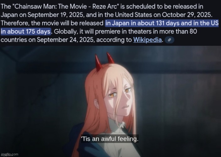 I WANT IT NOW!!!!! | image tagged in chainsaw man | made w/ Imgflip meme maker