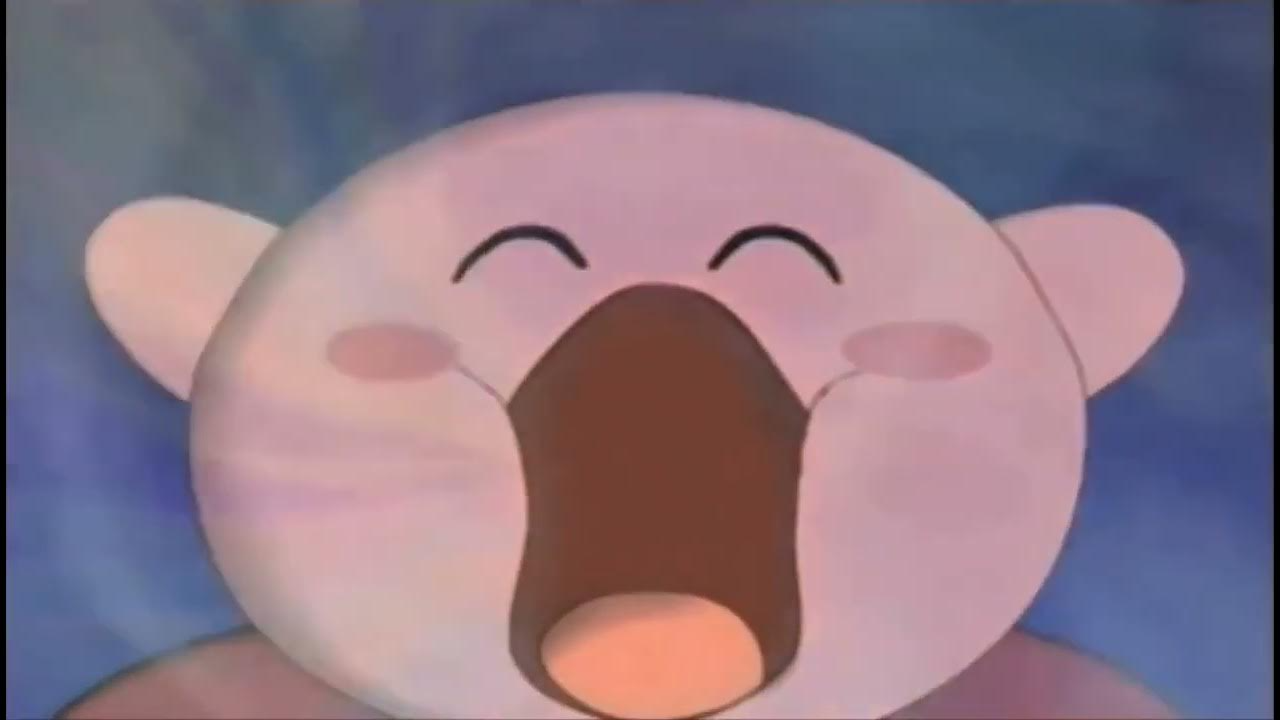 kirby inhaling happly Blank Meme Template