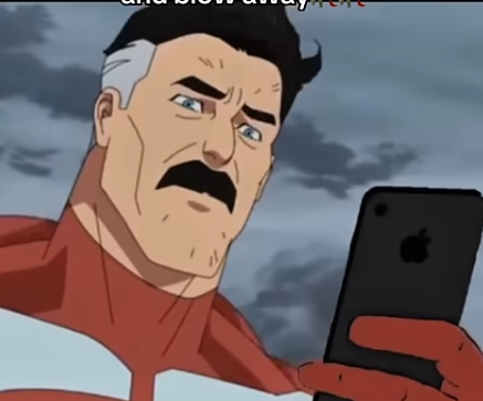 Omni man phone Blank Meme Template