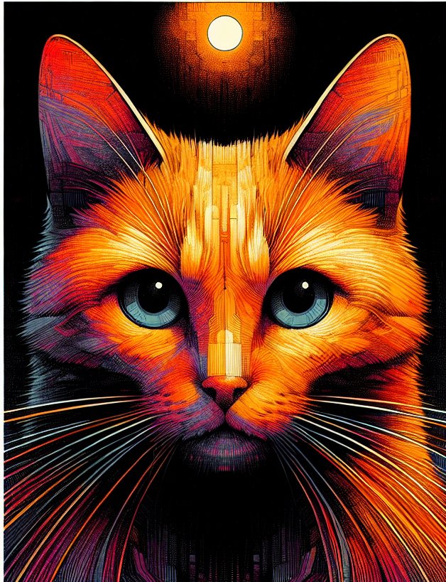 Orange cat looking bored Blank Meme Template