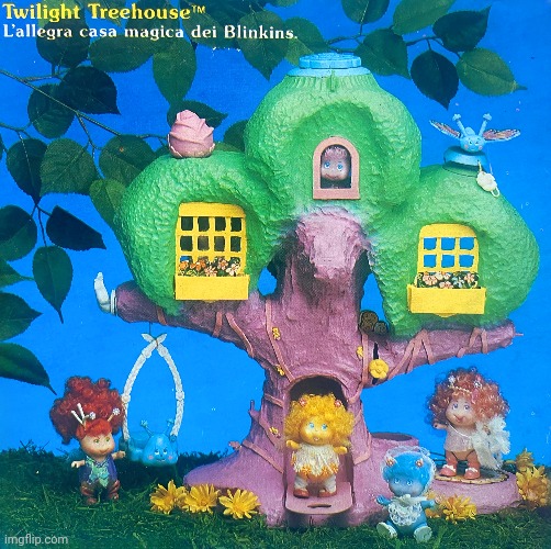 The Blinkins 1986 twilight tree house toy toys doll dolls | image tagged in 80s  toys,80s dolls,blinkins,1980 dolls,the blinkins | made w/ Imgflip meme maker