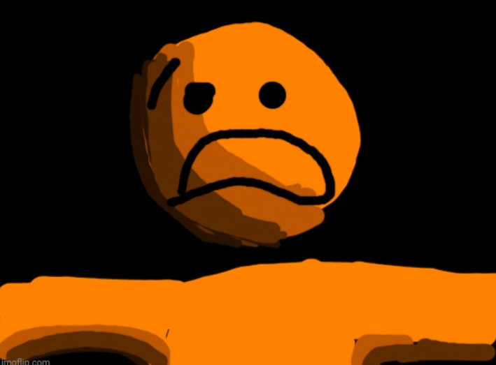 Horrified imgflip orange profile Blank Meme Template