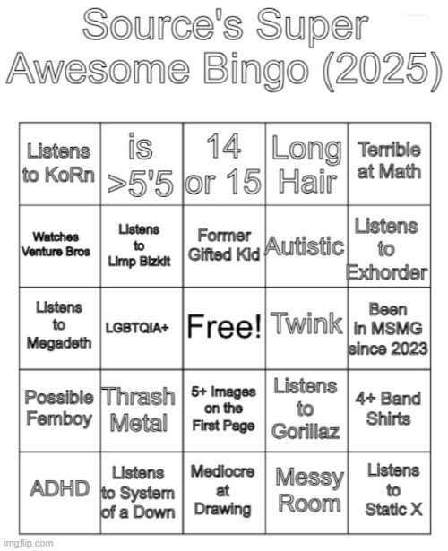 cool bingo for y'all to do | image tagged in source's bingo 2 | made w/ Imgflip meme maker