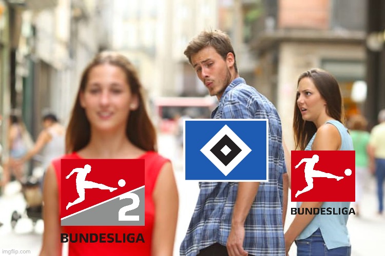 for ever 2.Bundesliga | image tagged in memes,distracted boyfriend | made w/ Imgflip meme maker