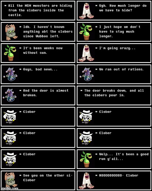 The Cloberified Monster World (Undertale #76) | made w/ Imgflip meme maker
