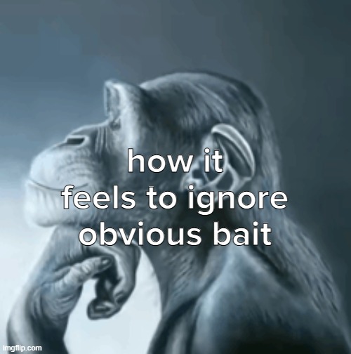 how it feels to ignore obvious bait | made w/ Imgflip meme maker