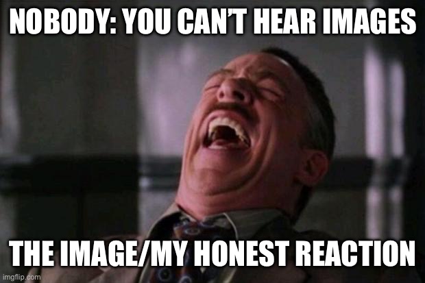 Just hear it running thru your mind | NOBODY: YOU CAN’T HEAR IMAGES; THE IMAGE/MY HONEST REACTION | image tagged in funny,memes,you cannot hear images | made w/ Imgflip meme maker
