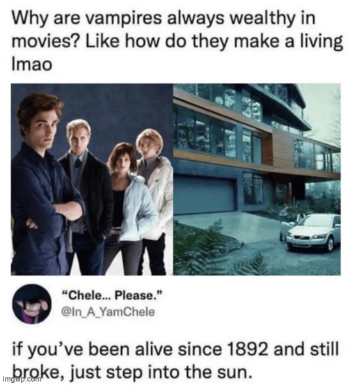 The Question | image tagged in meme,vampire,funny,lattice climbing,latticeclimbing,tower | made w/ Imgflip meme maker
