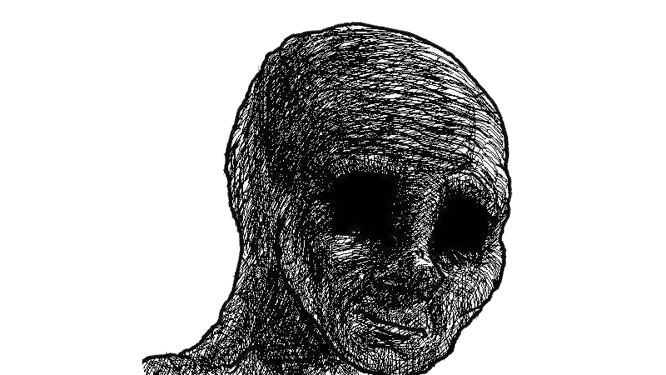 Transparent Depressed Wojack Blank Meme Template