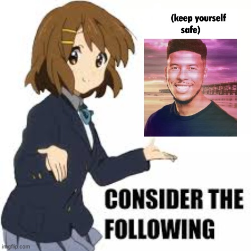 Consider the following | image tagged in consider the following,keep yourself safe,positive,memes,anime,shitpost | made w/ Imgflip meme maker