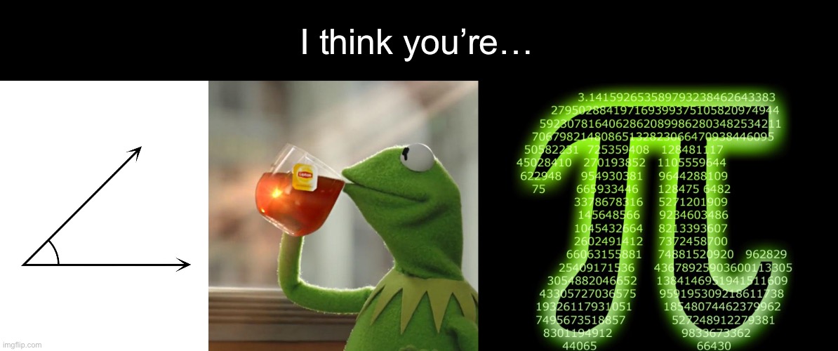 Yes you are | I think you’re… | image tagged in acute,memes,but that's none of my business,pi 3 14,tea | made w/ Imgflip meme maker