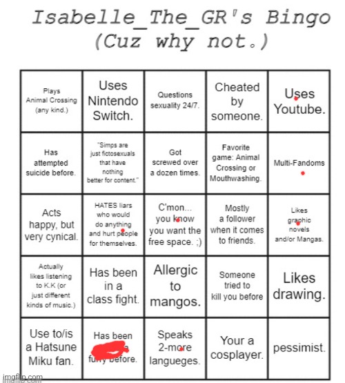 I do buns on every bingo I attempt i swearr | image tagged in isabelle_the_gr's bingo card | made w/ Imgflip meme maker