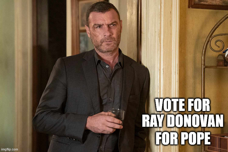 VOTE FOR
RAY DONOVAN; FOR POPE | image tagged in top gun | made w/ Imgflip meme maker