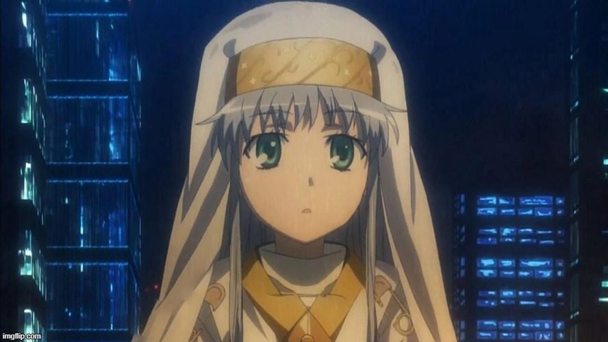 image tagged in anime,nun | made w/ Imgflip meme maker