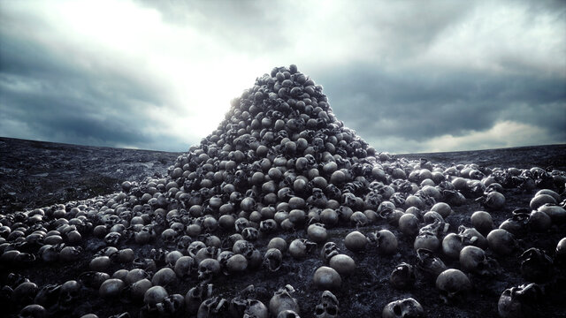 Skull mound Blank Meme Template