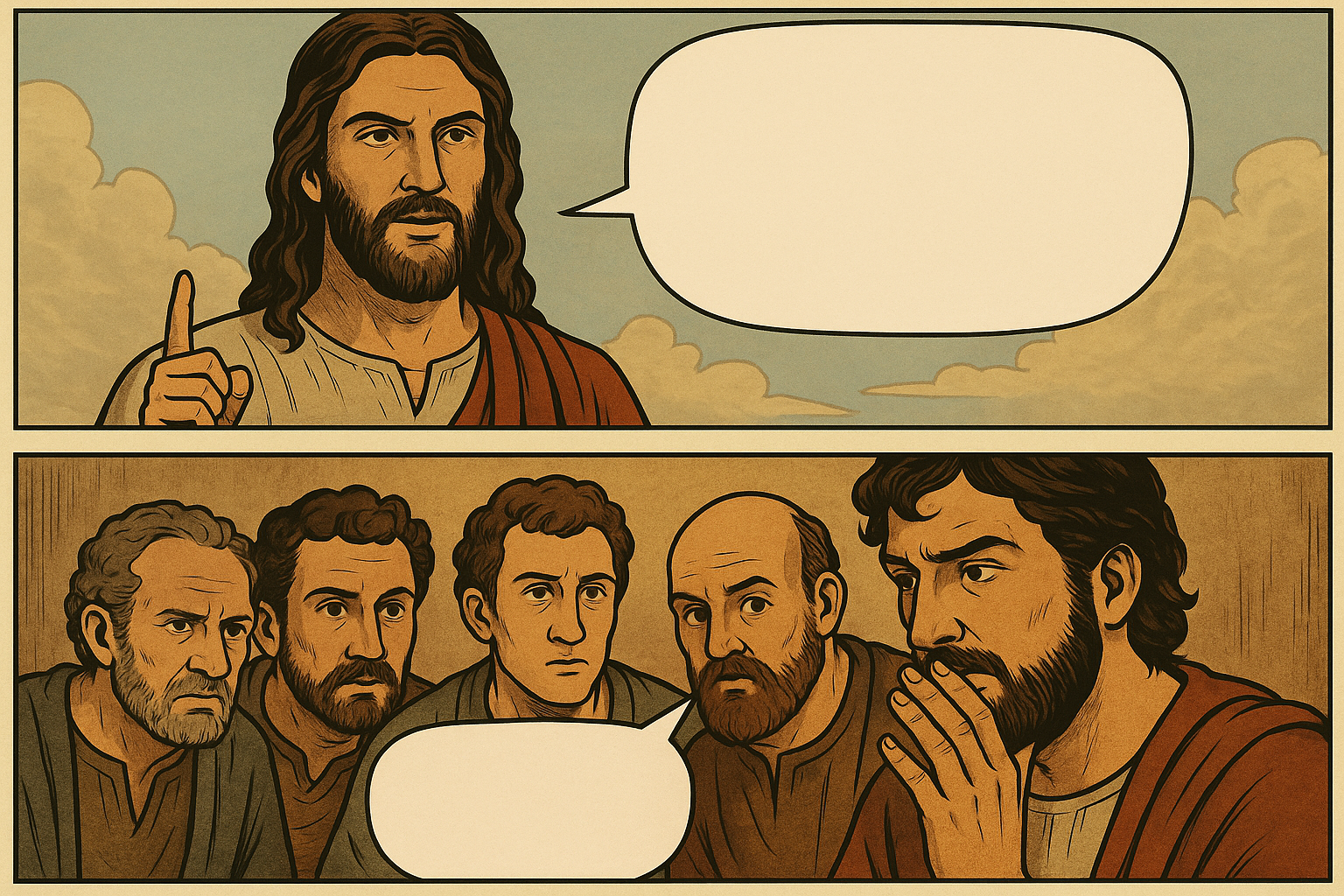 Doubting Christ Blank Meme Template