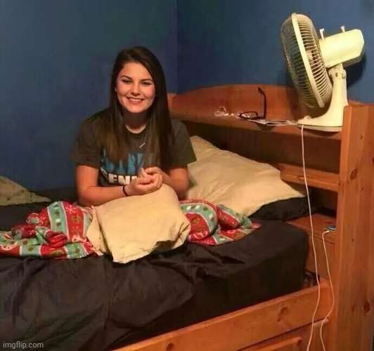 just a normal photo, what is under her bed though | made w/ Imgflip meme maker