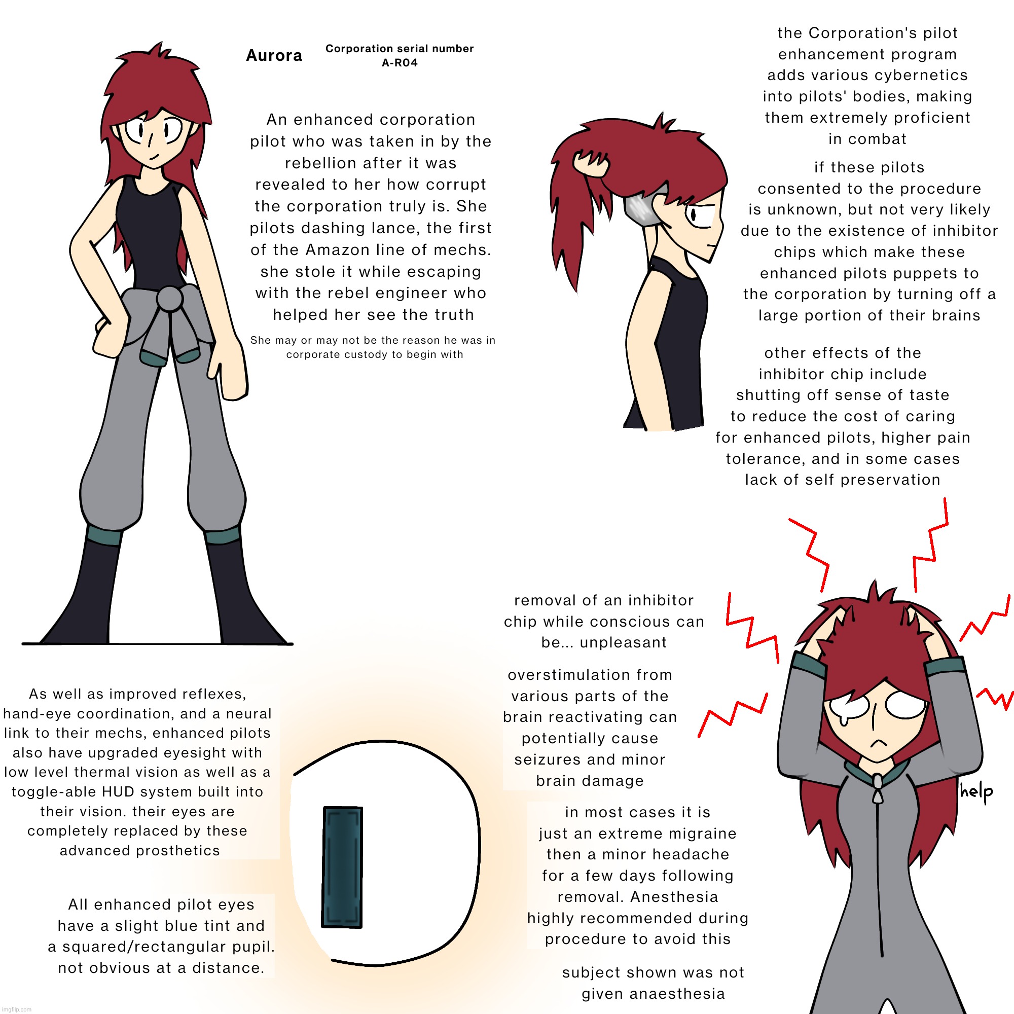 The mech pilot girl finally has a name, and colors! | made w/ Imgflip meme maker