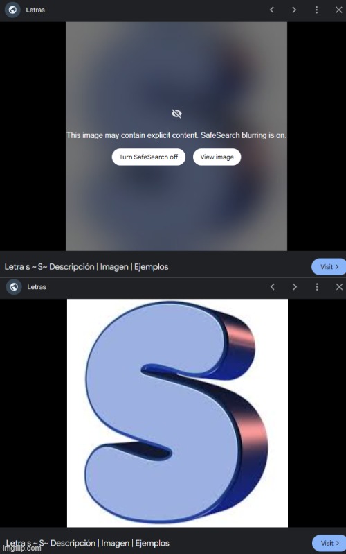 my safesearch censored the letter s | image tagged in google | made w/ Imgflip meme maker