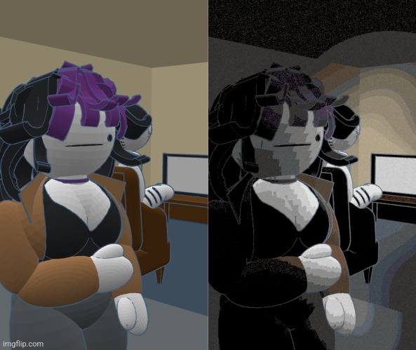 Before and after added effects | made w/ Imgflip meme maker