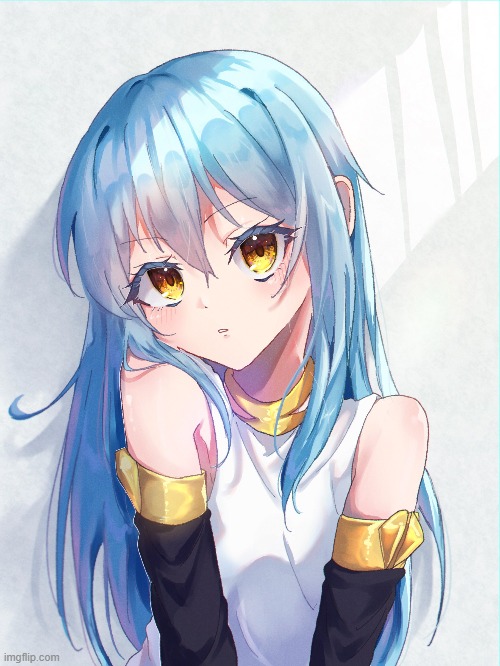 Cute Rimuru fanart (artist:@chocoeiru) | image tagged in rimuru,that time i got reincarnated as a slime,fanart,cute,adorable | made w/ Imgflip meme maker