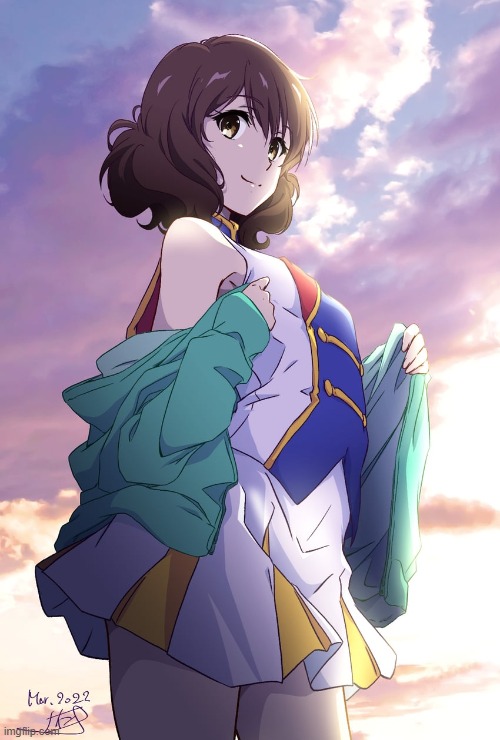 oumae kumiko (art by nii manabu) | image tagged in art,anime | made w/ Imgflip meme maker