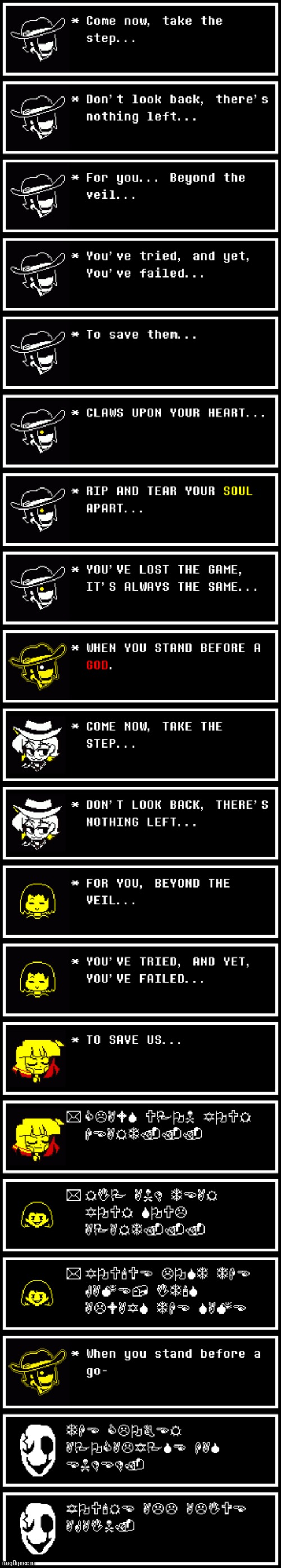 It's finally over. | image tagged in clober,all stars,mario's madness refrence lamo,undertale,mario's madness | made w/ Imgflip meme maker