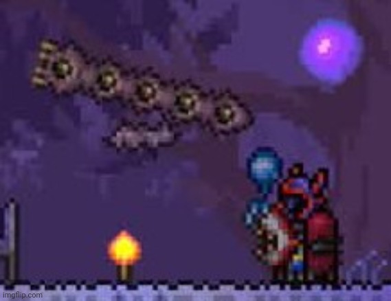 W o r m | image tagged in terraria,master mode,gaming,video games,nintendo switch,screenshot | made w/ Imgflip meme maker