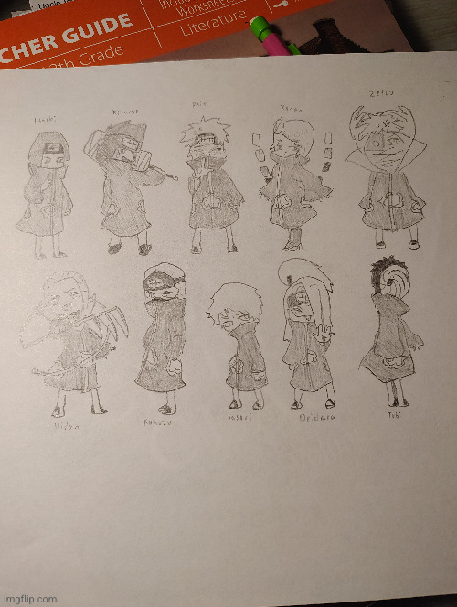 the akatsuki | image tagged in anime,drawings,akatsuki | made w/ Imgflip meme maker
