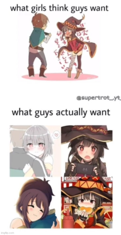 image tagged in konosuba,megumin,kazuma | made w/ Imgflip meme maker