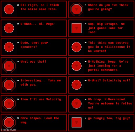Mega Octagon is joining. (Chapter 5, Day 2) | image tagged in undertale,chapters | made w/ Imgflip meme maker