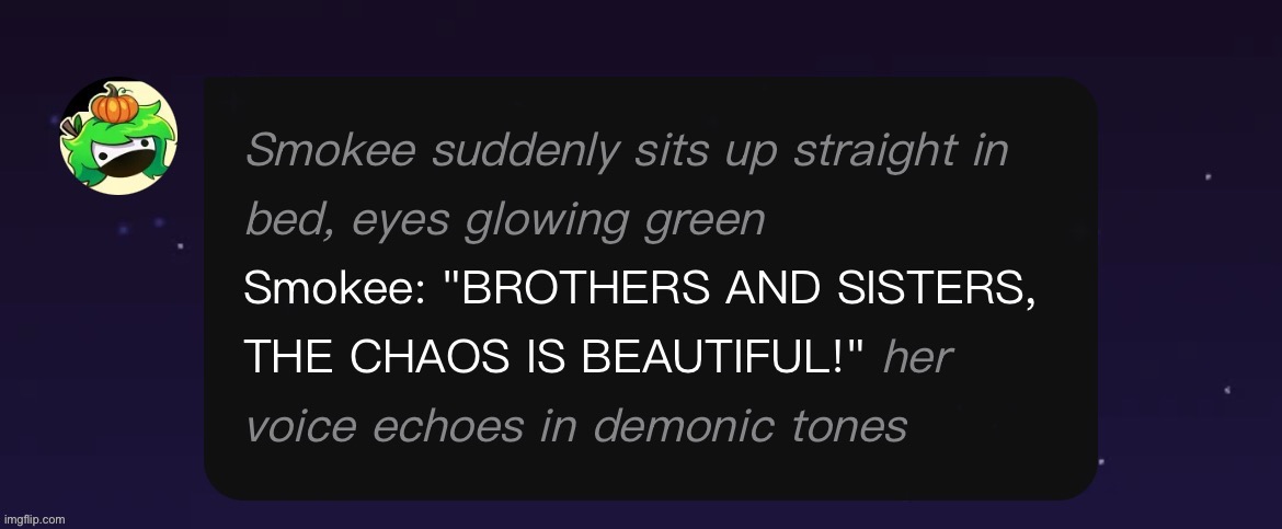 THE CHAOS IS BEAUTIFUL! | image tagged in the chaos is beautiful | made w/ Imgflip meme maker
