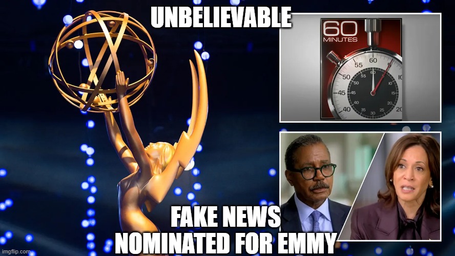 Fake News Nomination | UNBELIEVABLE; FAKE NEWS NOMINATED FOR EMMY | image tagged in fake news nomination | made w/ Imgflip meme maker