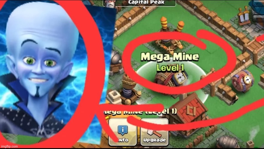 Mega mind | image tagged in megamind,clash of clans | made w/ Imgflip meme maker