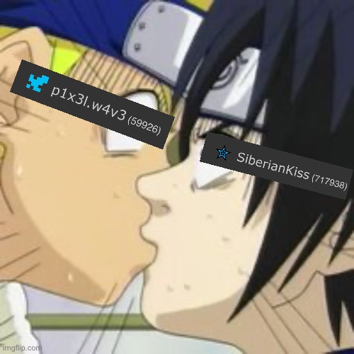 sasuke naruto kiss | image tagged in sasuke naruto kiss | made w/ Imgflip meme maker
