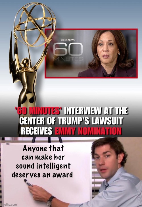 Award worthy editing | Anyone that can make her sound intelligent deserves an award | image tagged in jim halpert explains,politics lol,memes | made w/ Imgflip meme maker