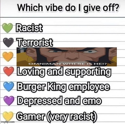 Which vibe do I give off? | image tagged in which vibe do i give off | made w/ Imgflip meme maker