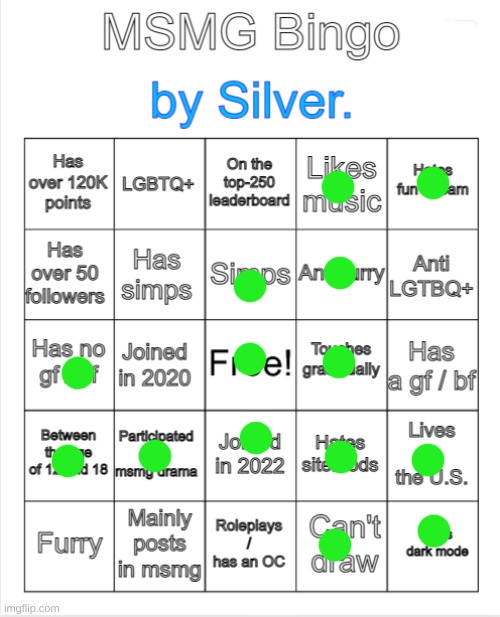 double b-b-bingo!! | image tagged in silver 's msmg bingo | made w/ Imgflip meme maker