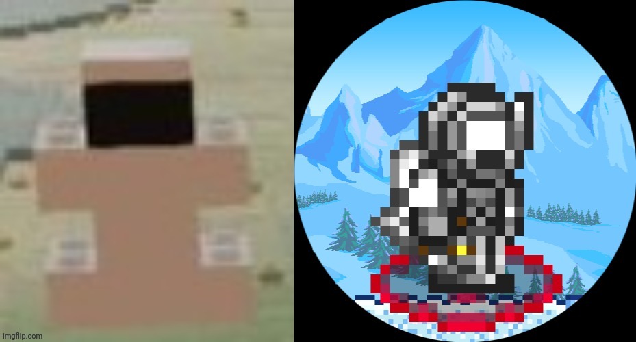 Steven's space suit form -- Lego & Terraria versions | image tagged in the lego warriors,tlw,legos,terraria | made w/ Imgflip meme maker