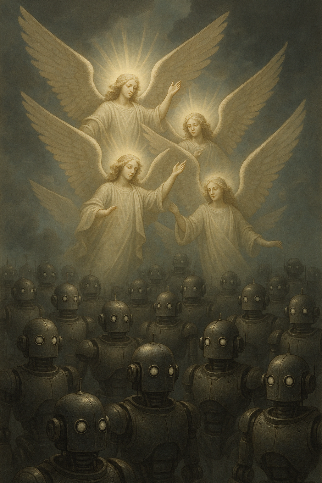 Angel Robots Blank Meme Template