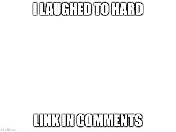its funny | I LAUGHED TO HARD; LINK IN COMMENTS | image tagged in pow,bang | made w/ Imgflip meme maker