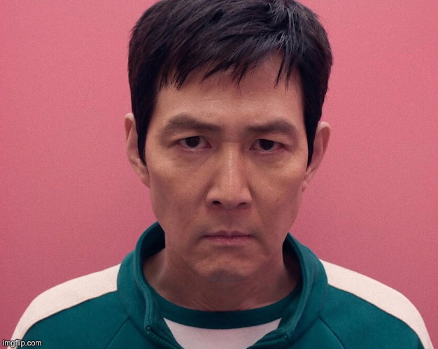 gi-hun stare | image tagged in gi-hun stare | made w/ Imgflip meme maker