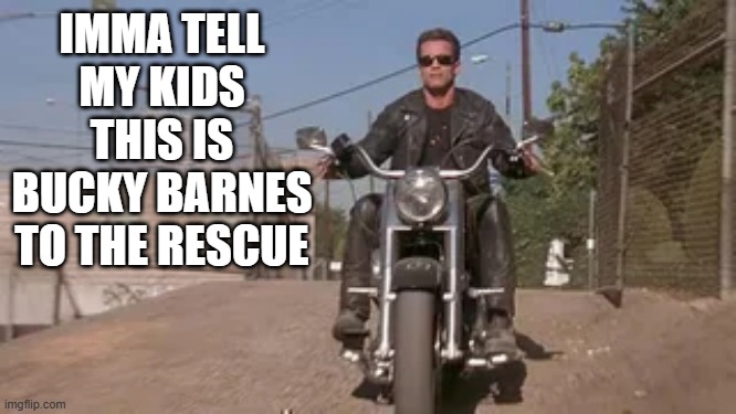 Thunderbolts | IMMA TELL MY KIDS THIS IS BUCKY BARNES TO THE RESCUE | image tagged in thunderbolts | made w/ Imgflip meme maker