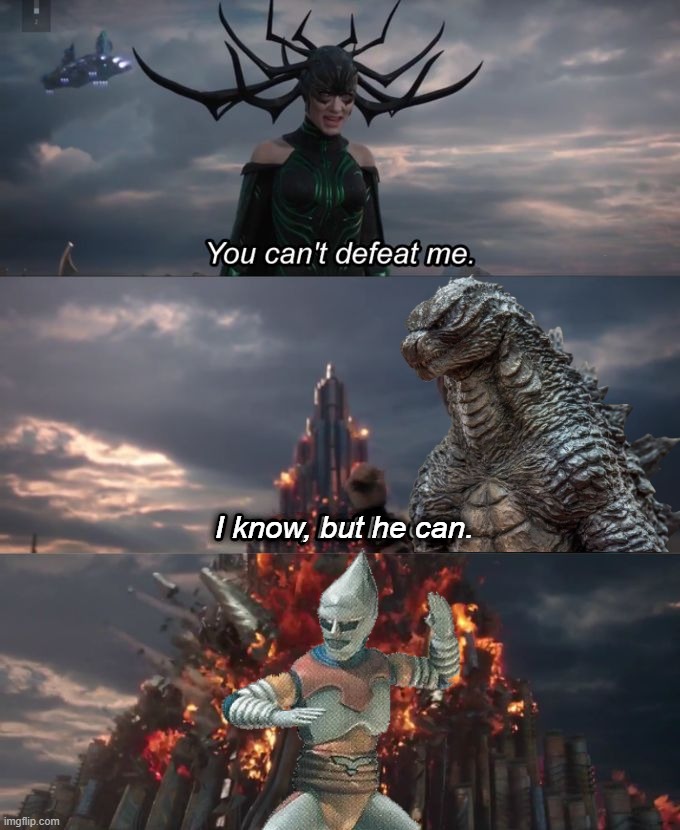 You can't defeat me | I know, but he can. | image tagged in you can't defeat me | made w/ Imgflip meme maker