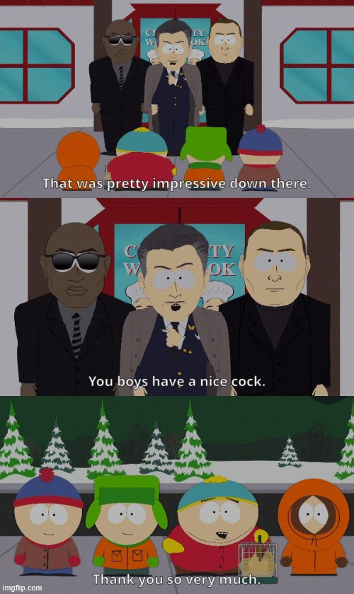 Yes, very nice | image tagged in south park,dark humor,climbing,lattice climbing,climbing memes,kenny | made w/ Imgflip meme maker