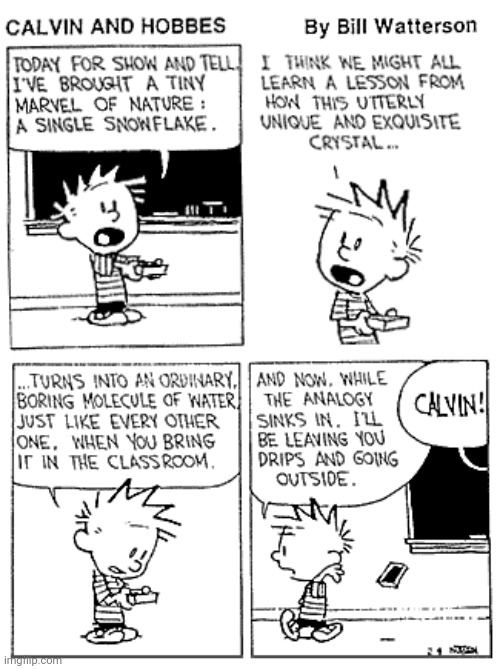 He understands the school system all too well. | image tagged in calvin and hobbes,comics/cartoons,over educated problems,oppression,childhood ruined,angry teacher | made w/ Imgflip meme maker