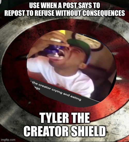 image tagged in tyler the creator shield | made w/ Imgflip meme maker