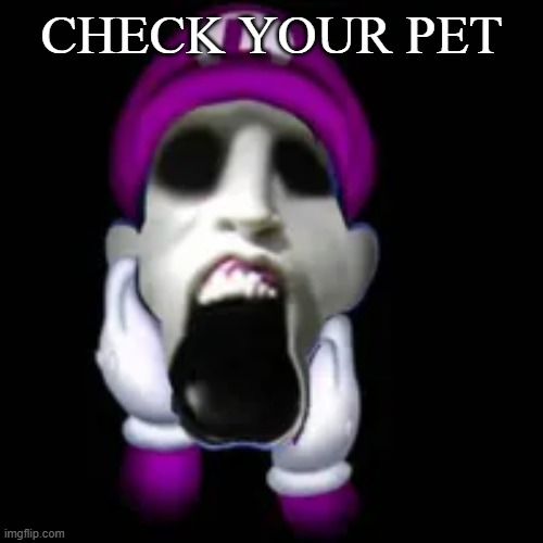 screamer | CHECK YOUR PET | image tagged in screamer | made w/ Imgflip meme maker