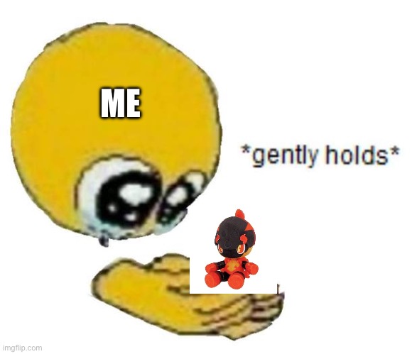 Thx 4 never h8in on Charcadet | ME | image tagged in holds gently | made w/ Imgflip meme maker