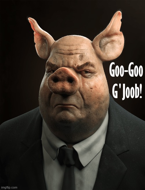 "I am not the Walrus," said Mr. Pigman | image tagged in vince vance,pigs,man,i am the walrus,the beatles,memes | made w/ Imgflip meme maker